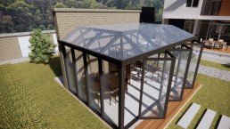 Heavy duty aluminium pergola
